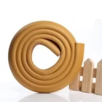 Vee Seven Premium Baby Safety Edge Guard - 2 Meter (Wood Color) Light Brown  - Extra Bumpy 3.5cm x 1.2cm Thickness - Shock Absorbing, Food-Graded Protection with Style
