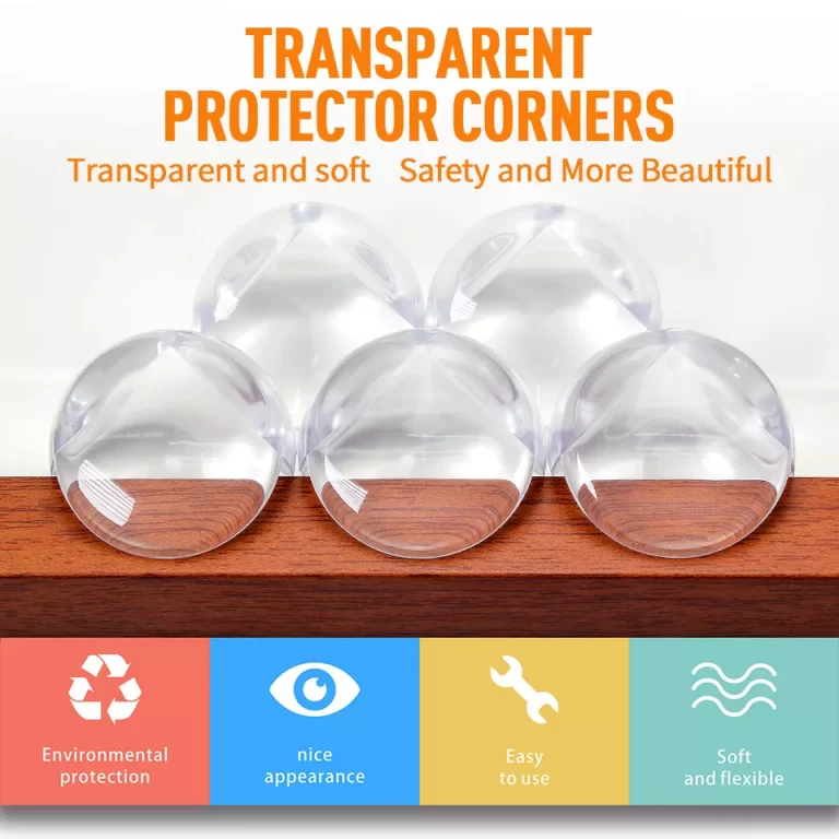 Vee Seven Premium Baby Safety Transparent Corner Guard - 4 Pieces - Clear, Sleek Protection with 3M Tape Adhesive for Your Little Ones
