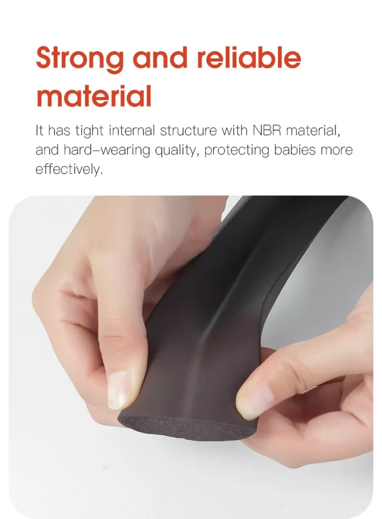 Vee Seven Premium Baby Safety Edge Guard & Corner Guards Kit - Extra Thick 3.5cm x 1.2cm - 4 Meter Roll with 8 Pre-Taped Corners - Black Color | Food-Graded | Shock Absorbing - Babyproof Your Home Safely!"