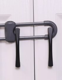 Vee Seven Premium Baby Safety Cabinet Lock - Black Color - 2-Piece Set - Premium Quality and Beautifully Engineered Design - Easy Install, No Damage, and Effortless Removal