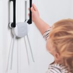 Vee Seven Premium Baby Safety Invisible Button Cabinet Lock - White & Gray - Smart Kids Proof - Premium Quality Material 1PC