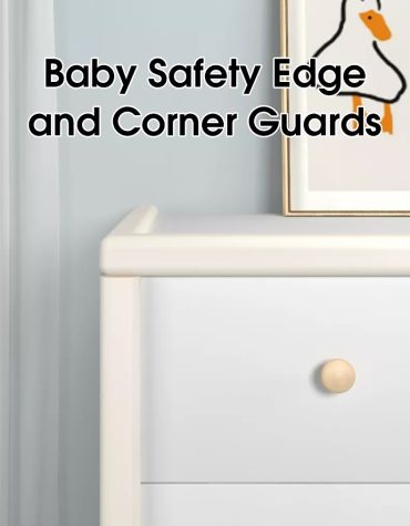 Vee Seven Child Protective Edge Guard & Corner Guards Kit - Extra Thick 3.5cm x 1.2cm - 4 Meter Roll with 8 Pre-Taped Corners - White Color | Food-Graded | Shock Absorbing - Babyproof Your Home Safely!"