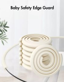 Vee Seven Premium Baby Safety Edge Guard - 2 Meter Ivory (Beige) Color  - Extra Bumpy 3.5cm x 1.2cm Thickness - Shock Absorbing, Food-Graded Protection with Style