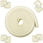 Vee Seven Premium Baby Safety Edge Guard & Corner Guards Kit - Extra Thick 3.5cm x 1.2cm - 4 Meter Roll with 8 Pre-Taped Corners - Ivory (Beige) Color | Food-Graded | Shock Absorbing - Babyproof Your Home Safely!"