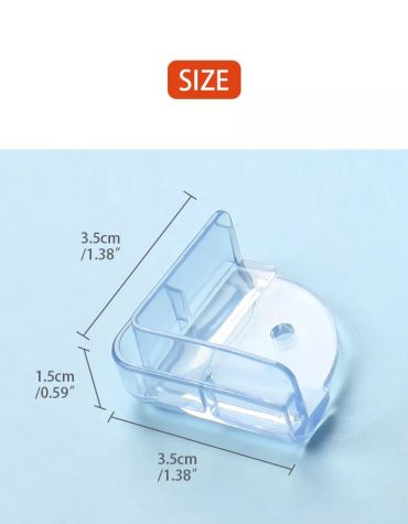 Vee Seven Premium Square Transparent Corner Guard - 4 Pieces - Clear, Sleek Protection with 3M Tape Adhesive for Your Little Ones