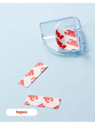 Vee Seven Premium Square Transparent Corner Guard - 4 Pieces - Clear, Sleek Protection with 3M Tape Adhesive for Your Little Ones