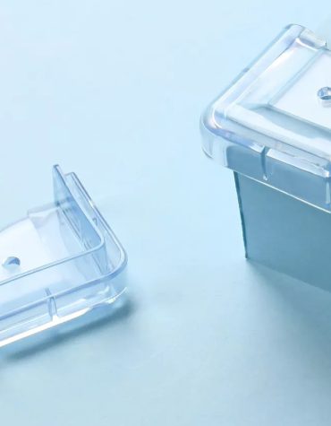Vee Seven Premium Square Transparent Corner Guard - 4 Pieces - Clear, Sleek Protection with 3M Tape Adhesive for Your Little Ones