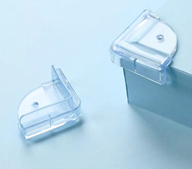 Vee Seven Premium Square Transparent Corner Guard - 4 Pieces - Clear, Sleek Protection with 3M Tape Adhesive for Your Little Ones