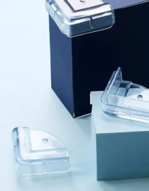 Vee Seven Premium Square Transparent Corner Guard - 4 Pieces - Clear, Sleek Protection with 3M Tape Adhesive for Your Little Ones