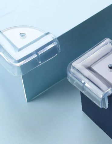Vee Seven Premium Square Transparent Corner Guard - 4 Pieces - Clear, Sleek Protection with 3M Tape Adhesive for Your Little Ones