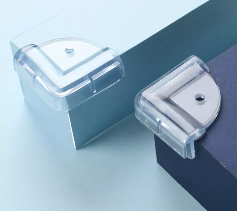 Vee Seven Premium Square Transparent Corner Guard - 4 Pieces - Clear, Sleek Protection with 3M Tape Adhesive for Your Little Ones