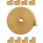 Vee Seven Premium Baby Safety Edge Guard & Corner Guards Kit - Extra Thick 3.5cm x 1.2cm - 4 Meter Roll with 8 Pre-Taped Corners - Wood Color (Light Brown) Color | Food-Graded | Shock Absorbing - Babyproof Your Home Safely!"