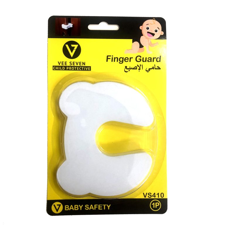 Vee Seven Child Protective Safety Finger Guard, Door Stopper, White