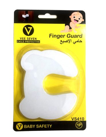 Vee Seven Child Protective Safety Finger Guard, Door Stopper, White