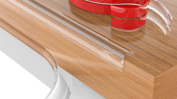 Transparent Edge Guard 2Meter with 3M Pre-tappedF ood-Graded Silicone Edge Protector Strip
