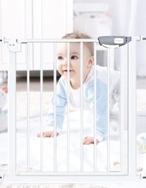 Vee Seven Easy-Install Auto Close Baby Safety Gate: Extra Tall, Wide, Durable Barrier for Stairs & Doorways - No Drilling Needed!