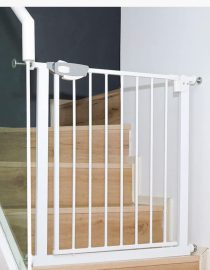 Vee Seven Easy-Install Auto Close Baby Safety Gate: Extra Tall, Wide, Durable Barrier for Stairs & Doorways - No Drilling Needed!